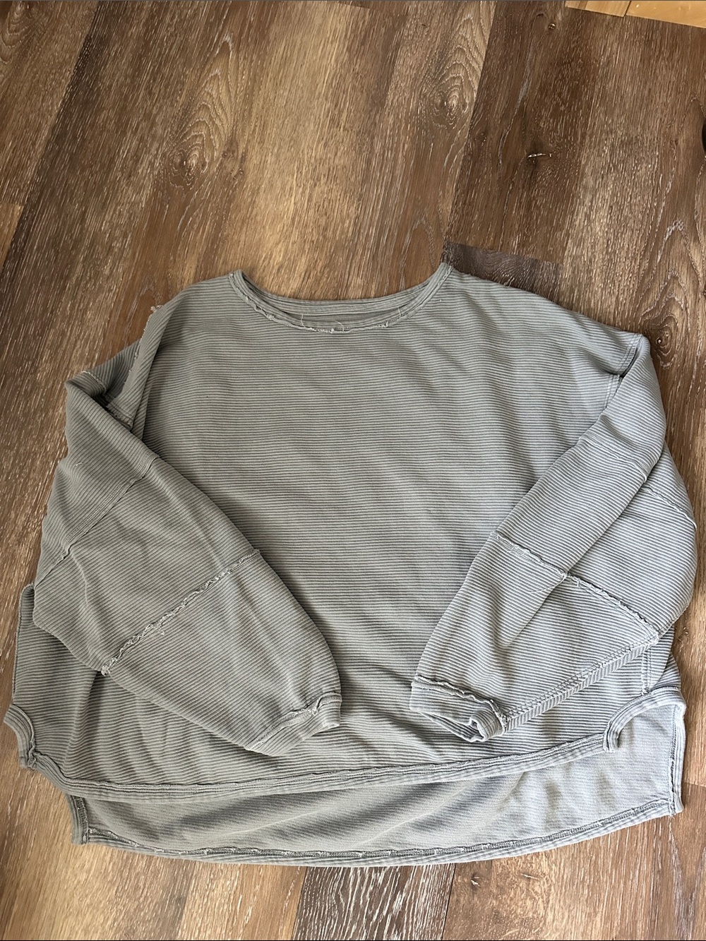 We The Free Washed Sage Ribbed Pullover